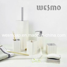 Branco lavado efeito banho de bambu conjunto (wbb0303b)